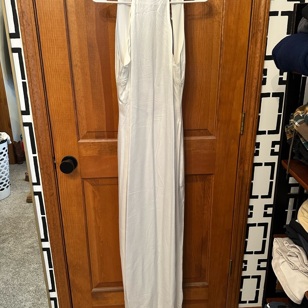 Meshki - Claire Satin Drape Maxi Dress